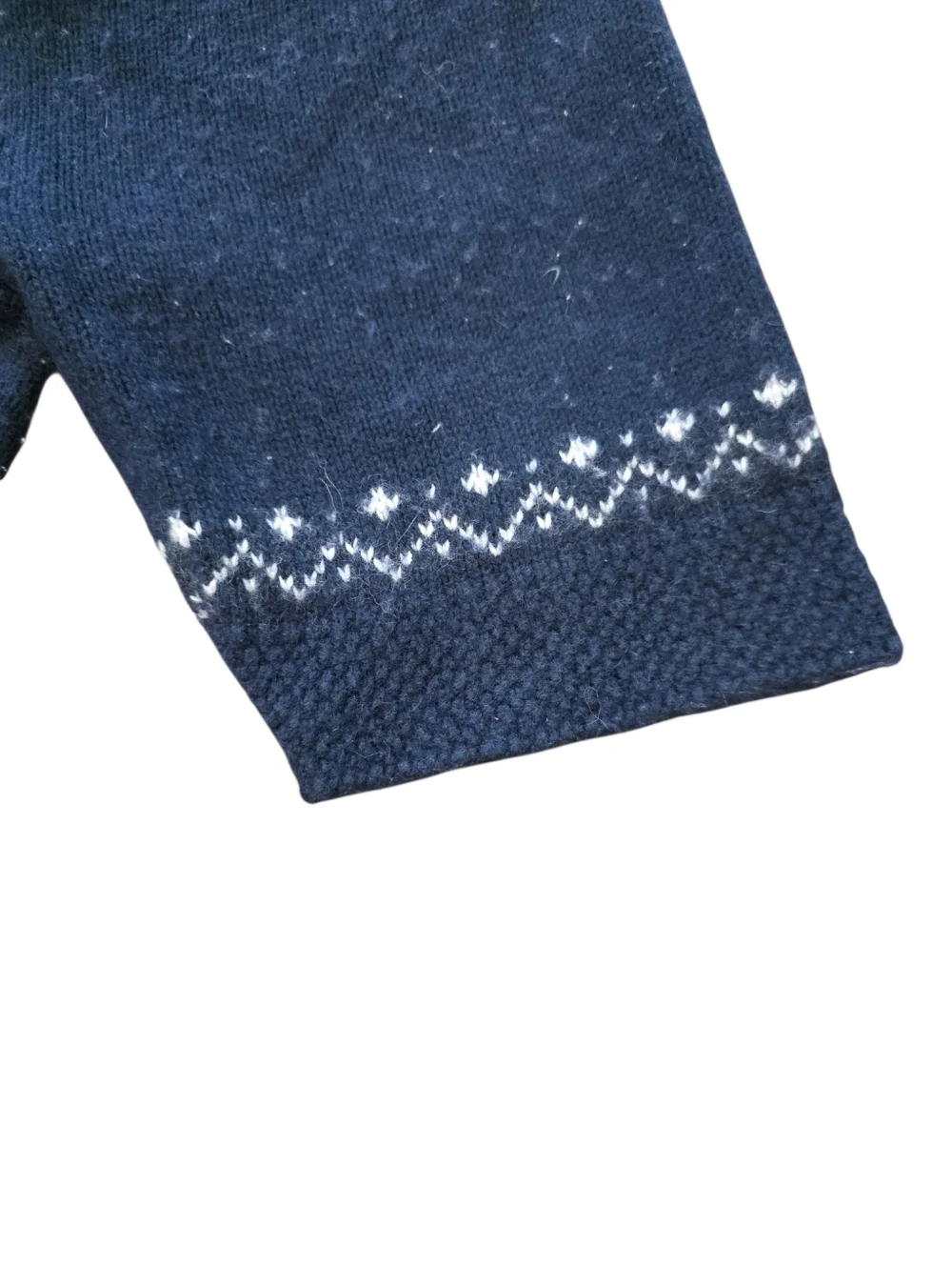 Ralph Lauren Navy Baby Knit Shorts with White Fair Isle Accent 9 Months
